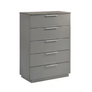 Galaxy Home Furnishings Elara Wood Chest w/5 Drawers, Gray