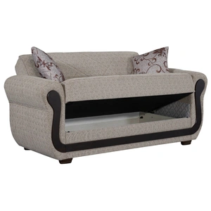 Empire Furniture, USA Newark Fabric Storage Loveseat, Beige