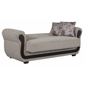 Empire Furniture, USA Newark Fabric Storage Loveseat, Beige