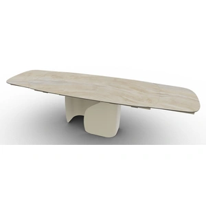 Calligaris Twins W78.7-inch-97.6-inch-116.5-inch Ceramic/Metal Customizable Extendable Elliptical Dining Table