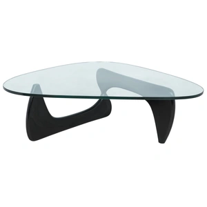 LeisureMod Imperial Triangle Glass Coffee Table