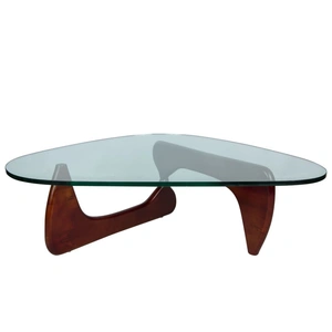 LeisureMod Imperial Triangle Glass Coffee Table