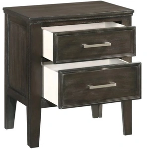 New Classic Furniture SM Andover Wood 2-Drawer Nightstand, Nutmeg