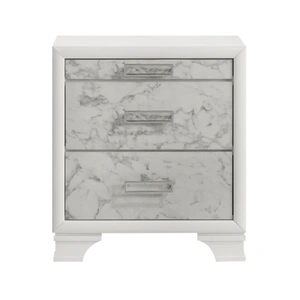 Galaxy Home Furnishings Soul Wood Nightstand w/3 Drawers, White