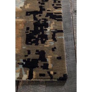 Chandra Nirvana Wool Handmade Rug, Blue/Beige/Brown/Green/Black