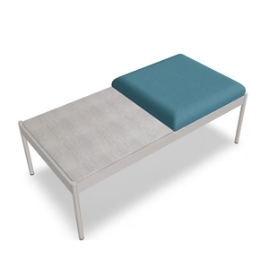 MDD Office Furniture Nora Fabric/Metal Straight Seating Office Bench