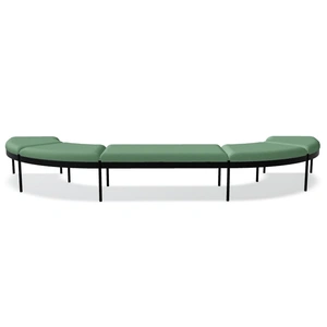MDD Office Furniture Nora Fabric/Metal Curved Seating Office Bench