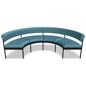 MDD Office Furniture Nora Fabric/Metal Circular Seating Office Bench