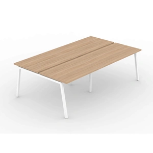 NARBUTAS Nova A 94.4-inch Office 4-Desk Bench w/Metal Frame