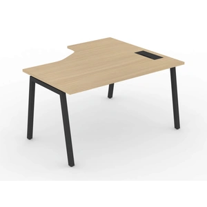 NARBUTAS Nova A 55.1-inch Crescent Office Desk w/Metal Frame