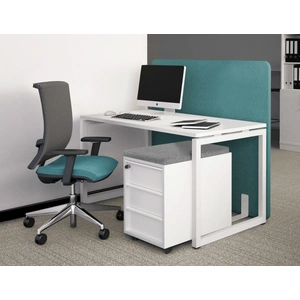 NARBUTAS Nova O 55.1-inch Straight Office Desk w/Metal Frame