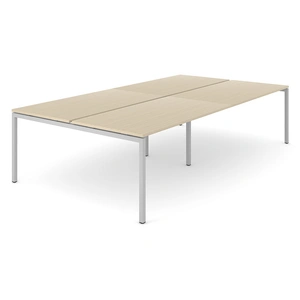 NARBUTAS Nova U D64.6-inch Rectangular Office 4-Desk Bench