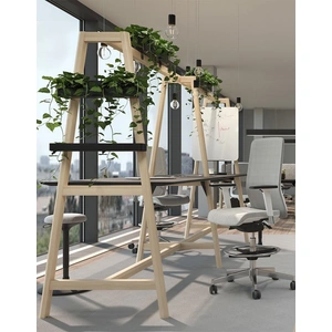 NARBUTAS Nova Wood Rectangular HPL 8-Person Multipurpose Table w/Accessories