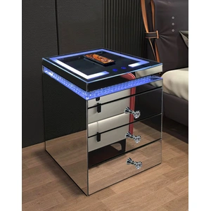 Furnings Timeless Smart Nightstand with LED Lights & Wireless Charging