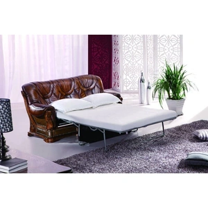 ESF Furniture Oakman Leather/Eco-Leather Sofa Bed, Dark Brown