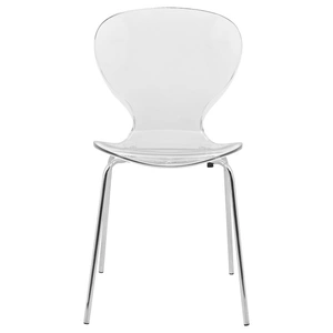 LeisureMod Oyster Plastic Side Chair