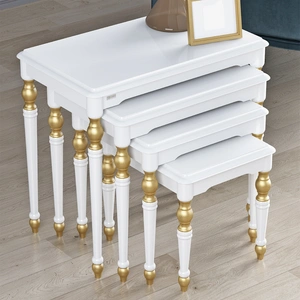 Empire Furniture, USA Saray Rectangular Nesting Table Set, White
