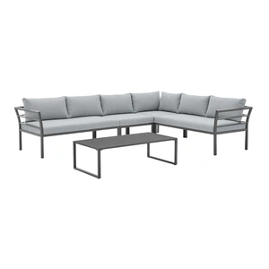 Manhattan Comfort Sunnyside Corner Patio Conversation Set w/Table