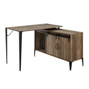 ACME Zakwani 48-inch x 48-inch L-Shape Writing Desk w/Cabinet