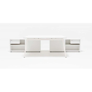 MDD Office Furniture Ogi M Office Straight 2-Desk Bench w/Managerial Storage