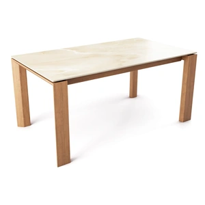 Calligaris Omnia W70.9-inch-94.5-inch Rectangular Ceramic/Wood Veneer Extendable Dining Table