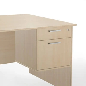 NARBUTAS Optima Lockable Fixed Pedestal w/2 Foil Wrapped Drawers