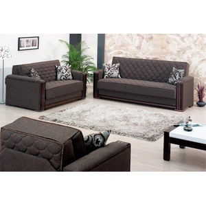 Empire Furniture, USA Oregon Fabric Storage Living Room Set, Brown