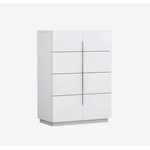 J&M Furniture Oslo Lacquer Chest, White