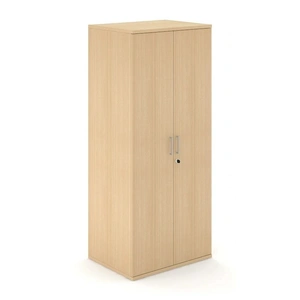 NARBUTAS Uni Melamine Office Lockable Wardrobe w/Shelf & Metal Hanging Rail for Clothes