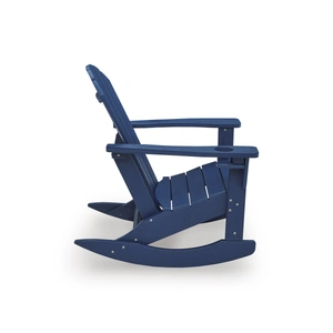 Ashley Furniture Sundown Shores HDPE Rocking Adirondack Chair, Blue