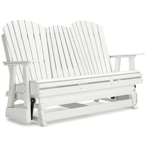 Ashley Furniture Hyland Wave Outdoor High-Density Polyethylene Glider Loveseat