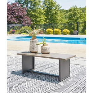 Ashley Furniture Bree Zee Outdoor Aluminum Rectangular End Table