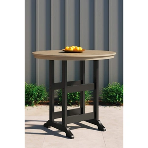 Ashley Furniture Fairen Trail Outdoor High-Density Polyethylene Round Bar Table
