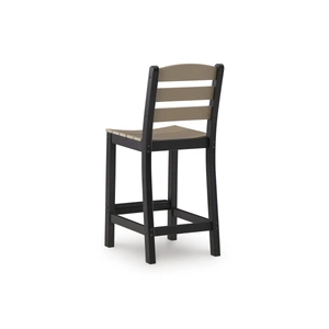 Ashley Furniture Shoreline Beach Rectangular Polyethylene Counter Table Set, Black/Beige