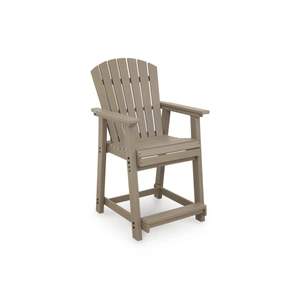 Ashley Furniture Seacliff Beach Polyethylene Barstool, Medium Brown (Set of 2)