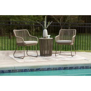 Ashley Furniture Majors Beach Aluminum/Polyester 3-Piece Patio Set, Beige
