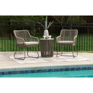 Ashley Furniture Majors Beach Aluminum/Polyester 3-Piece Patio Set, Beige