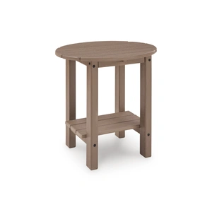 Ashley Furniture Grover Beach Oval Polyethylene End Table, Driftwood
