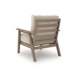 Ashley Furniture Grover Beach 2-Piece HDPE/Polyester Lounge Chair with Cushion, Driftwood