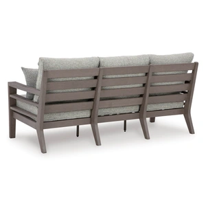 Ashley Furniture Hillside Barn Outdoor Nuvella Fabric/Weatherwood Sofa w/4 Pillows