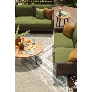 Ashley Furniture Horizon Hall Resin Wicker/Aluminum Patio Set, Brown/Green