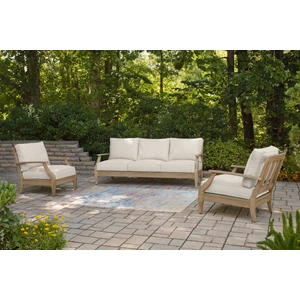 Ashley Furniture Carter Hall Polyester/Wood Patio Set, Beige
