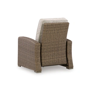 Ashley Furniture Laguna Heights Resin Wicker/Aluminum Recliner with Cushion, Beige