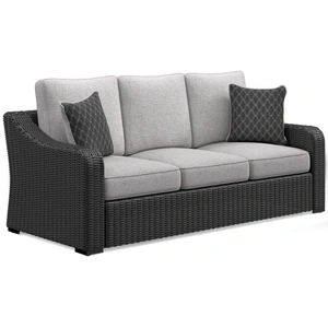 Ashley Furniture Beachcroft Outdoor Nuvella Fabric/Resin Wicker Sofa