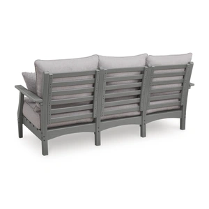 Ashley Furniture Cove Beach HDPE/Polyester Sofa with Cushion, Gray