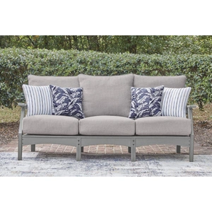 Ashley Furniture Cove Beach HDPE/Polyester Sofa with Cushion, Gray