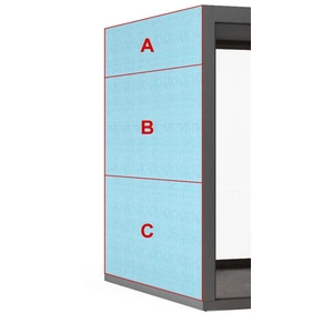 NARBUTAS Silent Room XL Large Soundproof Acoustic Pod w/Glass Facade & Fabric Back