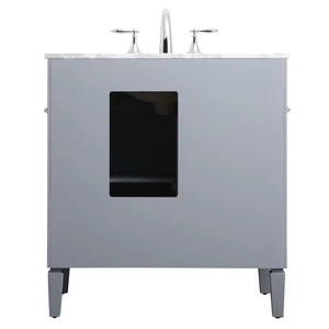 Elegant Lighting Park Ave 32-inch Single Bathroom Vanity Set, Grey