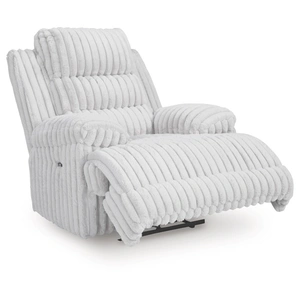 Ashley Furniture Rhines Falls Zero Wall Polyester Power Recliner, Alloy