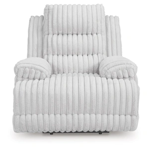 Ashley Furniture Rhines Falls Zero Wall Polyester Power Recliner, Alloy